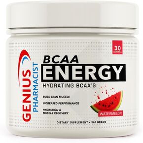 BCAA Energy Hydrating Powder, Build Lean Muscle, Watermelon Flavor - 30 Servings (360 gm)