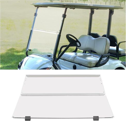KUAFU Clear Windshield Compatible with 2000.5 - UP Golf Cart Club Car DS Fold Down in Saudi Arabia