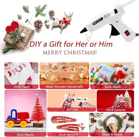 مجموعة مسدس الغراء الساخن، مسدس غراء صغير يذوب بالحرارة للحرف اليدوية مع 30 عصا غراء ملونة، مسدسات غراء حرفية مع حامل أكواب شفط بما في ذلك حصيرة سيليكون للحرف اليدوية، وفنون المدرسة اليدوية، وإصلاح المنزل in Kuwait