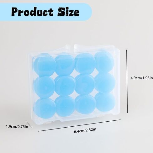 مجموعة من 24 سدادة أذن من السيليكون - تقليل الضوضاء الناعمة للنوم والسباحة ونطاق الرماية والشخير والحفلات الموسيقية والطائرات والسفر والعمل والدراسة in Kuwait