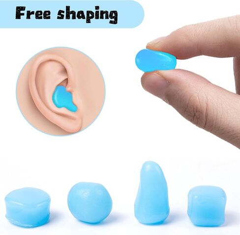 مجموعة من 24 سدادة أذن من السيليكون - تقليل الضوضاء الناعمة للنوم والسباحة ونطاق الرماية والشخير والحفلات الموسيقية والطائرات والسفر والعمل والدراسة in Kuwait
