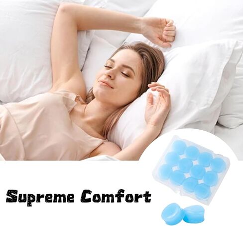 مجموعة من 24 سدادة أذن من السيليكون - تقليل الضوضاء الناعمة للنوم والسباحة ونطاق الرماية والشخير والحفلات الموسيقية والطائرات والسفر والعمل والدراسة in Kuwait