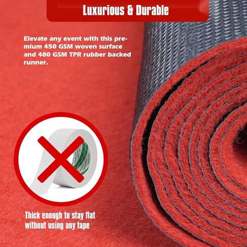 Extra Thick Non-Slip Red Carpet Runner for Party，Reusable Red Carpet Runway Rug，Aisle Runner Rug for Wedding Ceremony，Outdoor Red Carpet（3ft x 10ft） in Kuwait