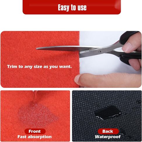 Extra Thick Non-Slip Red Carpet Runner for Party，Reusable Red Carpet Runway Rug，Aisle Runner Rug for Wedding Ceremony，Outdoor Red Carpet（3ft x 10ft） in Kuwait