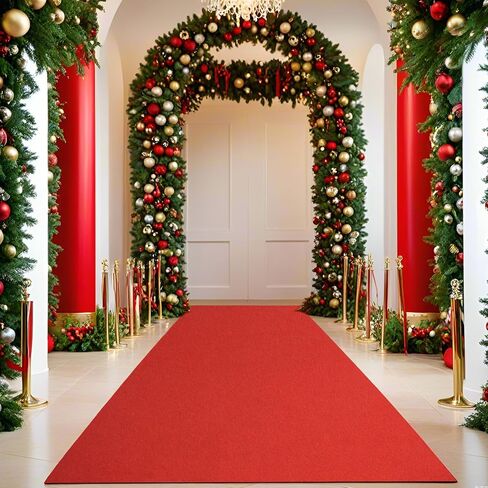 Extra Thick Non-Slip Red Carpet Runner for Party，Reusable Red Carpet Runway Rug，Aisle Runner Rug for Wedding Ceremony，Outdoor Red Carpet（3ft x 10ft） in Kuwait