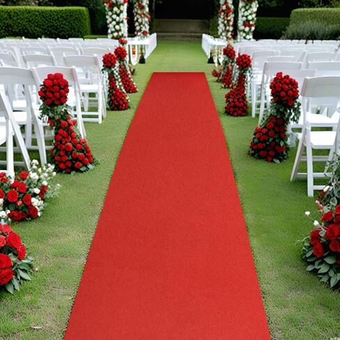 Extra Thick Non-Slip Red Carpet Runner for Party，Reusable Red Carpet Runway Rug，Aisle Runner Rug for Wedding Ceremony，Outdoor Red Carpet（3ft x 10ft） in Kuwait