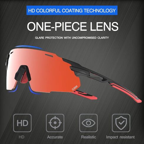 Cycling Sunlasses for Men Women, Mountain Bike Sports Sunglasses for Bicycle Riding Motorcycle TR90 Unbreakable Frame in Saudi Arabia