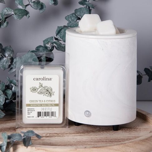 Carolina Candle Green Tea & Citrus Scented Wax Melts, Soy-Based White Wax Blend, 6 Wax Cubes, 2.46 oz - Pack of 6 in Kuwait