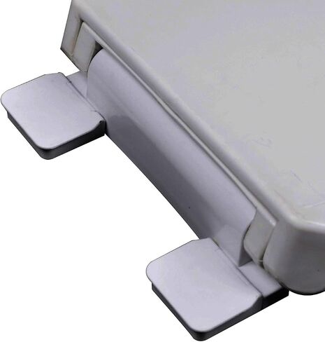 2Q1R6-80 Quik-Lok Round Slow Close Builder Grade Plastic Toilet Seat with Release N Clean and Vari-Adjust with Lok-Down Hinges, Silver Gray in Saudi Arabia