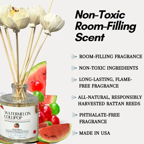 Halárosis All-Natural Reed Diffusers - Rattan Sticks for Best Performance - Long-Lasting Room Filling Fragrance - Luxurious Reed Diffuser for Any Occasion (Lavender) 8 Straight Reeds in Saudi Arabia