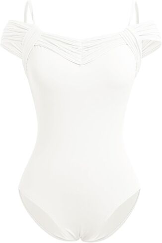 ملابس رقص الباليه من AFAVOM للنساء مع حمالة صدر وأشرطة ملابس داخلية للرقص والجمباز الغنائي in Kuwait