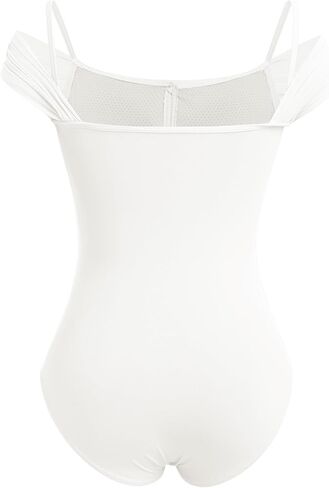 ملابس رقص الباليه من AFAVOM للنساء مع حمالة صدر وأشرطة ملابس داخلية للرقص والجمباز الغنائي in Kuwait