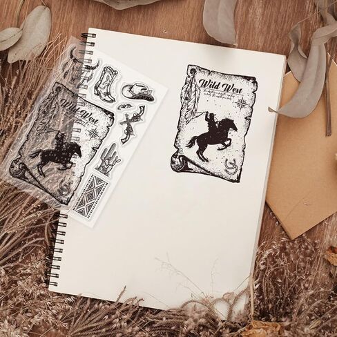 CHGCRAFT Crow Clear Stamps Birds Silicone Stamps Feather Background Transparent Stamps for Card Making DIY Scrapbooking Photo Album Decoration，5.83x8.23inch in Saudi Arabia