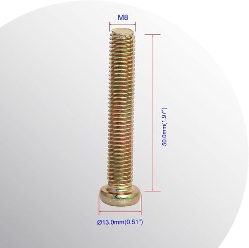 Aopin Flat Head Hex Socket Cap Screws, Hex Socket Head Cap Screws, Connector Screws for Furniture Crib Chairs, Carbon Steel, M8 x 50mm, 20Pcs in Saudi Arabia