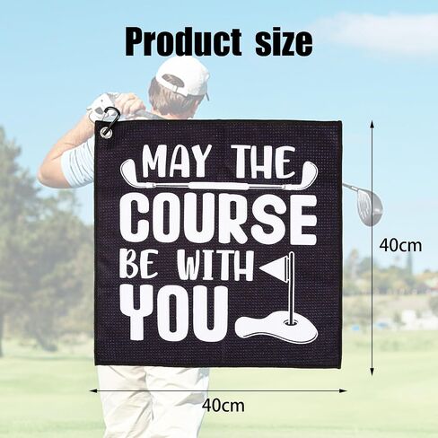 Golf Towel, Printed Golf Towels for Golf Bags with Clip, Golf Accessories Funny Golf Gift for Men Women Golf Fan Golfer Husband Boyfriend Dad, Birthday Gifts for Golf Fan(2) in Saudi Arabia