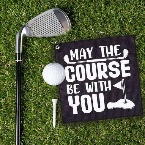 Golf Towel, Printed Golf Towels for Golf Bags with Clip, Golf Accessories Funny Golf Gift for Men Women Golf Fan Golfer Husband Boyfriend Dad, Birthday Gifts for Golf Fan(2) in Saudi Arabia
