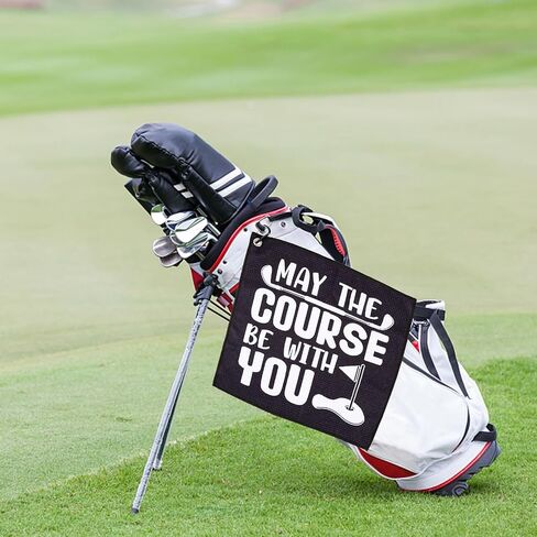 Golf Towel, Printed Golf Towels for Golf Bags with Clip, Golf Accessories Funny Golf Gift for Men Women Golf Fan Golfer Husband Boyfriend Dad, Birthday Gifts for Golf Fan(2) in Saudi Arabia