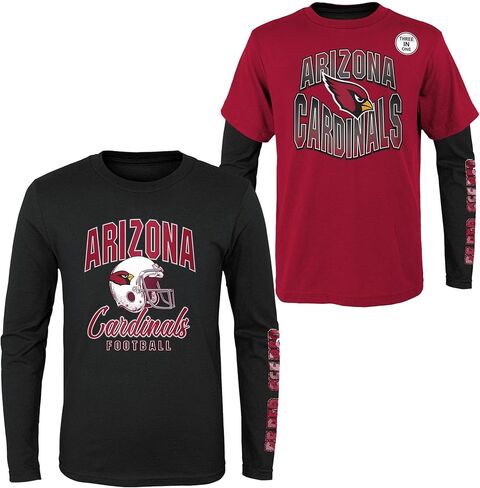 NFL Boys Youth 8-20 Game Day Team Color 3 Pack T-Shirt and Long Sleeve Combo Shirt Set in Saudi Arabia