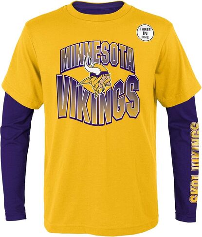 NFL Boys Youth 8-20 Game Day Team Color 3 Pack T-Shirt and Long Sleeve Combo Shirt Set in Saudi Arabia