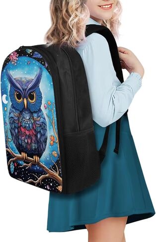 Owl School Backpack Set 4 Pcs with Pencil Case Lunch Box Water Bottle Holder MultiPurpose Comfortable Kids Backpack for for Kindergarten Elementary School Students Lunch Bag for Boy 5-7 in Saudi Arabia