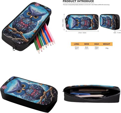 Owl School Backpack Set 4 Pcs with Pencil Case Lunch Box Water Bottle Holder MultiPurpose Comfortable Kids Backpack for for Kindergarten Elementary School Students Lunch Bag for Boy 5-7 in Saudi Arabia