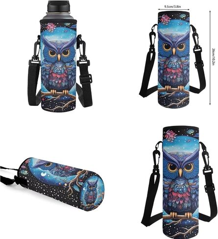 Owl School Backpack Set 4 Pcs with Pencil Case Lunch Box Water Bottle Holder MultiPurpose Comfortable Kids Backpack for for Kindergarten Elementary School Students Lunch Bag for Boy 5-7 in Saudi Arabia