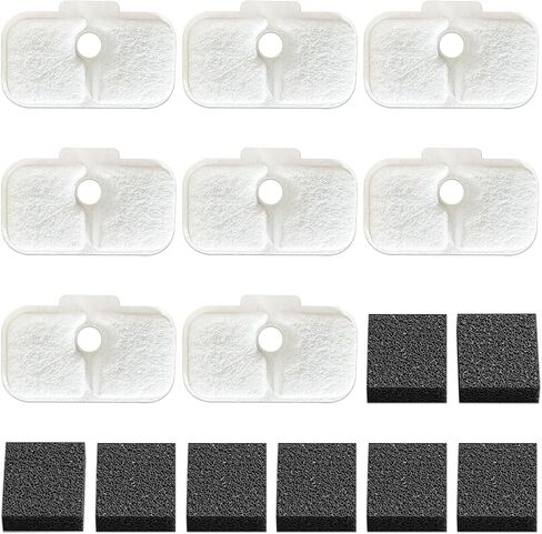 ETOB Water Fountain Filter Replacement for Petlibro - Pack of 16 Pre-Filter Sponges Compatible with PLWF105, PLWF115, PLWF005 - Keep Your Pet Libro Fountain Clean and Fresh with PET STANDARD Filters in Saudi Arabia