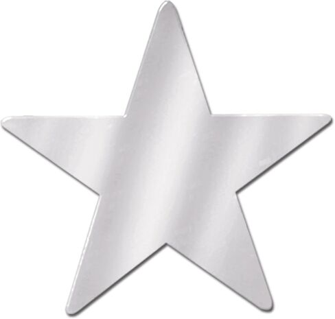 Silver Star Foil Cutout - 1 Pc in Saudi Arabia