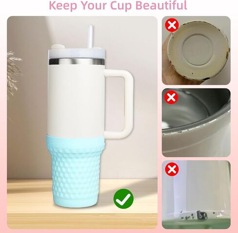 Silicone Boot Compatible with Stanley Cup 40oz, Anti-Slip Bottle Bottom Sleeve Cover Compatible with Stanley Tumbler 40oz in Saudi Arabia