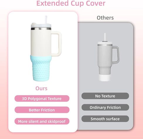 Silicone Boot Compatible with Stanley Cup 40oz, Anti-Slip Bottle Bottom Sleeve Cover Compatible with Stanley Tumbler 40oz in Saudi Arabia