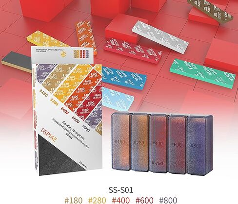 Practical Model Sanding Sponge Combo #180-#800#1000-#2500 Polishing Sandpaper Model Making Tool (#180-#800 (#180, 280, 400, 600, 800)) in Saudi Arabia