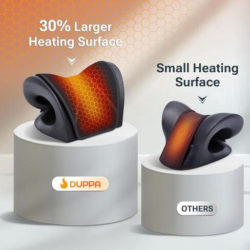 Neck Stretcher with Larger Graphene Heating Pad, Heated Cervical Traction Device in "e"-Shape for Moderate Neck Traction & Neck Pain Relief, Neck Relaxer with 6 Heat Levels & 3 Timer Functions in Saudi Arabia