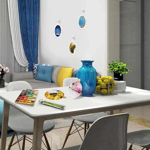 50 Pcs Round Clear Ornaments 4 inch Blank Acrylic 2024 Christmas Ornaments Clear Disc Ornament with Holes for Christmas Trees Yard Decor Labels in Kuwait