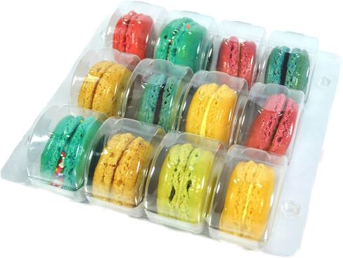 Vend Exchange Clear Plastic Macaron Containers - Fits 6 Macarons (Pack of 15) in Saudi Arabia