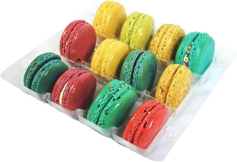 Vend Exchange Clear Plastic Macaron Containers - Fits 6 Macarons (Pack of 15) in Saudi Arabia