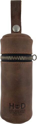 Hide & Drink, Cylinder Golf Bag Handmade from Full Grain Leather - Portable Ball Case with Hanger, Sports & Outdoors Accessories - Bourbon Brown in Saudi Arabia