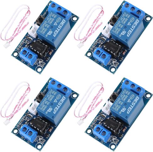 4pcs 12V 1 Channel Self Locking Bistable One Button Start/Stop Self-Locking Relay Module Relay Switch for MCU Control in Saudi Arabia
