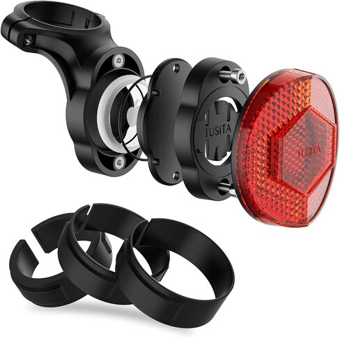 TUSITA Airtag Bike Mount, Hidden Bicycle Seatpost Mount Compatible with Apple Airtags & Garmin Varia, Anti-Theft Air tag GPS Tracker Bike Reflector Holder in Saudi Arabia