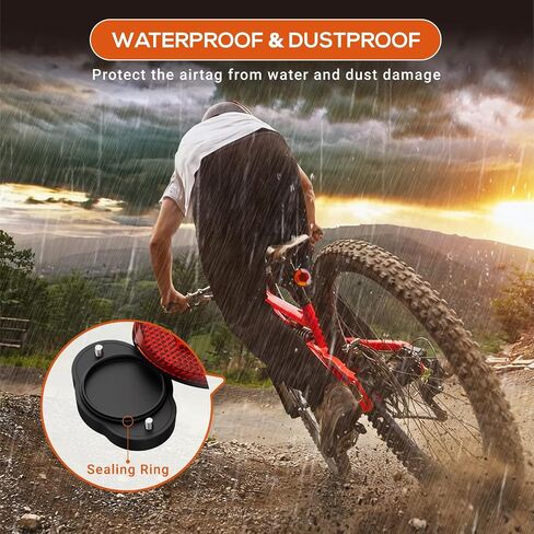 TUSITA Airtag Bike Mount, Hidden Bicycle Seatpost Mount Compatible with Apple Airtags & Garmin Varia, Anti-Theft Air tag GPS Tracker Bike Reflector Holder in Saudi Arabia