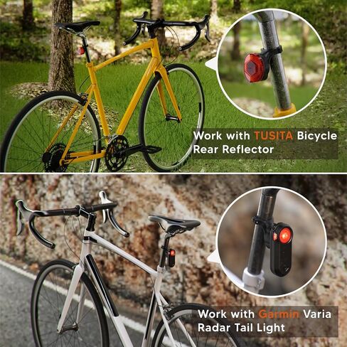TUSITA Airtag Bike Mount, Hidden Bicycle Seatpost Mount Compatible with Apple Airtags & Garmin Varia, Anti-Theft Air tag GPS Tracker Bike Reflector Holder in Saudi Arabia