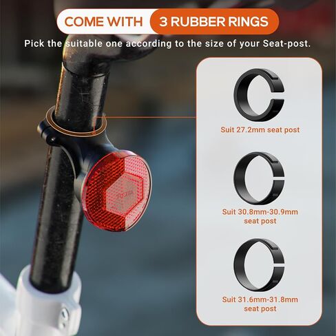 TUSITA Airtag Bike Mount, Hidden Bicycle Seatpost Mount Compatible with Apple Airtags & Garmin Varia, Anti-Theft Air tag GPS Tracker Bike Reflector Holder in Saudi Arabia