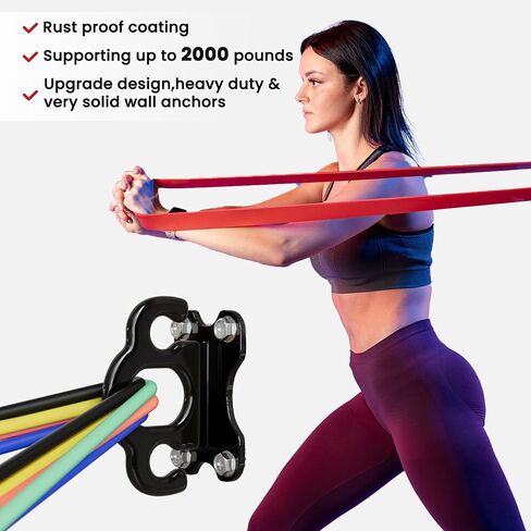 3PCS Resistance Band Wall Anchors Wall Mount Workout Anchors Workout Bands Anchors for Wall,Workout Wall Mount Anchor for Resistance Bands,Body Weight Straps,Strength Training,Yoga,Home Gym,Stretching in Saudi Arabia