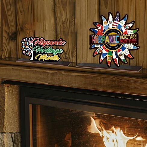 4 قطع من علامة الطاولة الخشبية لشهر التراث الإسباني، قطع مركزية لطاولة التراث الإسباني، شهر التراث الإسباني، ديكورات ومستلزمات للمنزل in Kuwait