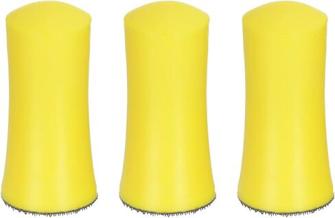 HARFINGTON 3pcs 1-Inch Hand Sanding Blocks Round for 1" Hook and Loop Discs Sandpapers for Wood Metal Mirror Car Polishing in Saudi Arabia