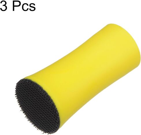 HARFINGTON 3pcs 1-Inch Hand Sanding Blocks Round for 1" Hook and Loop Discs Sandpapers for Wood Metal Mirror Car Polishing in Saudi Arabia