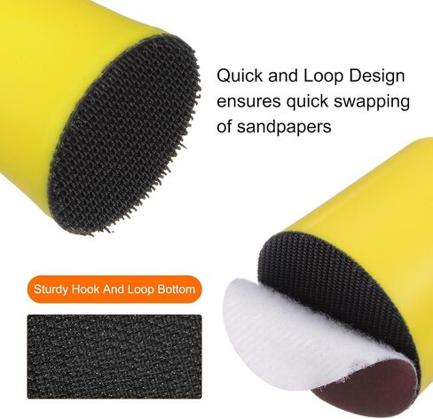 HARFINGTON 3pcs 1-Inch Hand Sanding Blocks Round for 1" Hook and Loop Discs Sandpapers for Wood Metal Mirror Car Polishing in Saudi Arabia