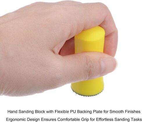 HARFINGTON 3pcs 1-Inch Hand Sanding Blocks Round for 1" Hook and Loop Discs Sandpapers for Wood Metal Mirror Car Polishing in Saudi Arabia