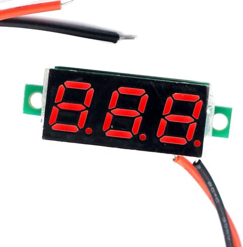 (5 Pack) JacobsParts DC 2.4-30V 2-Wire Voltmeter 3-Digit LED Display Panel Volt Meter Digital Voltage Tester (Red) in Saudi Arabia