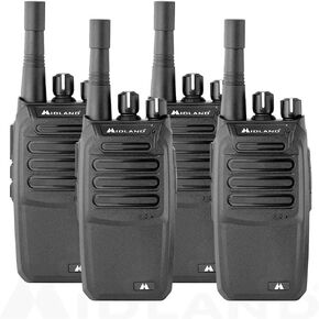 Midland BR200 Two-Way Business Band Radio Bundle - Black (Pack of 12)