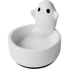 PRETYZOOM Ceramic Ghost Candle Holder Ceramic Candle Holder Candle Holder Ornament Desktop Ghost Candlestick Halloween Candle Decor Halloween Decor Ghost Candlestick Holder Candle Stand